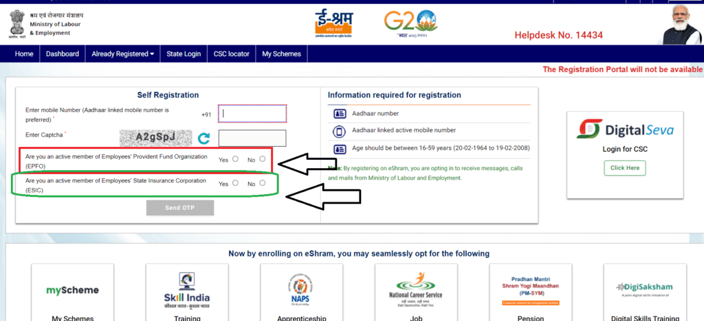 E-Shram Card Registration