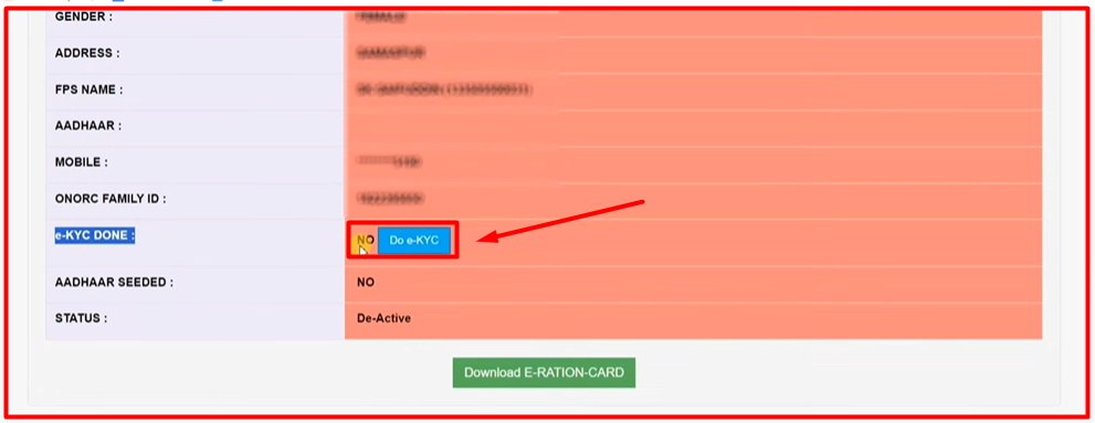 eKYC Ration Card