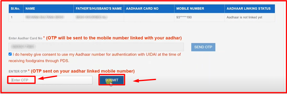 eKYC Ration Card